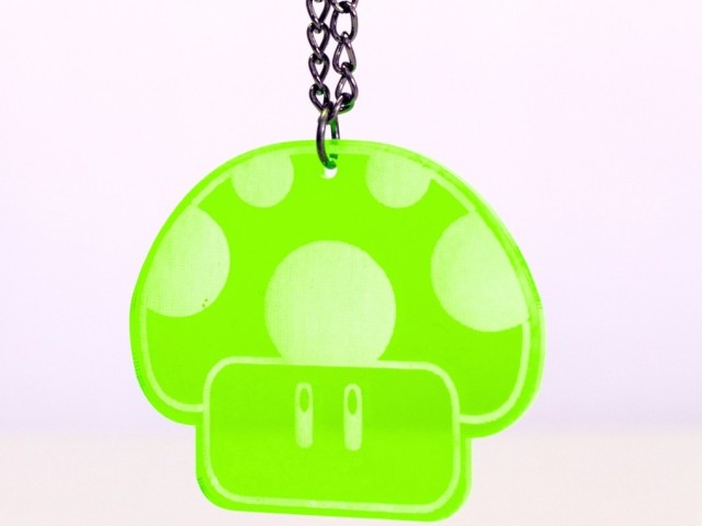 1UP Fluro Green Necklace