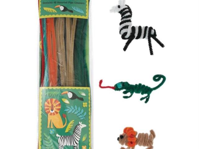 WILD ANIMAL PIPE CLEANER SET