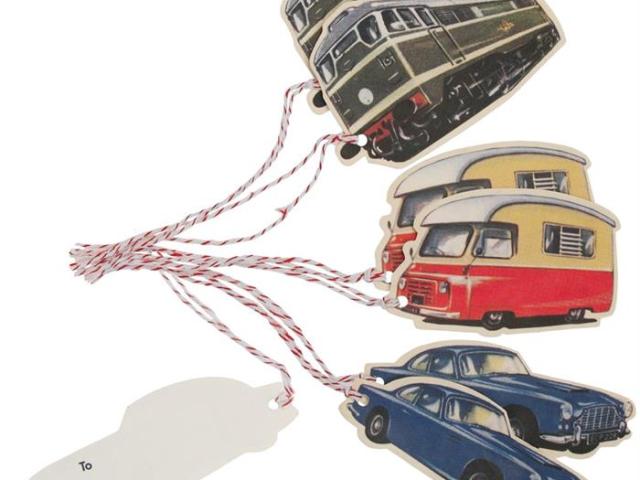 VINTAGE TRANSPORT GIFT TAGS (SET OF 6)