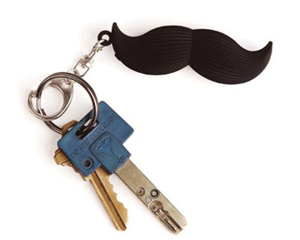 Talking Moustache Keyring