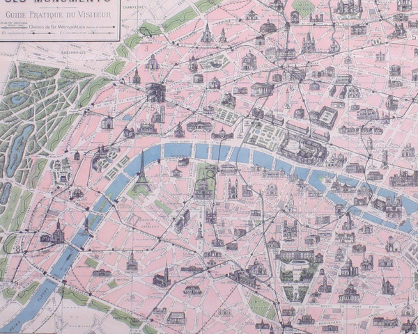 Cavallini Paris Map Poster