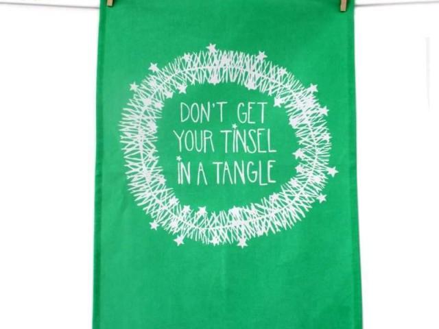 Tea Towel – Dont get you Tinsel in a Tangle